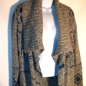 Ruby Moon Fringe Shawl Tunic Sweater XS i22